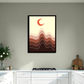 Crescent Moon Ombre Wood Print Wall Art