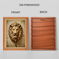 Metallic Lion Wood Print Wall Art 18x23 Inches