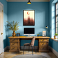 Crescent Moon Ombre Wood Print Wall Art