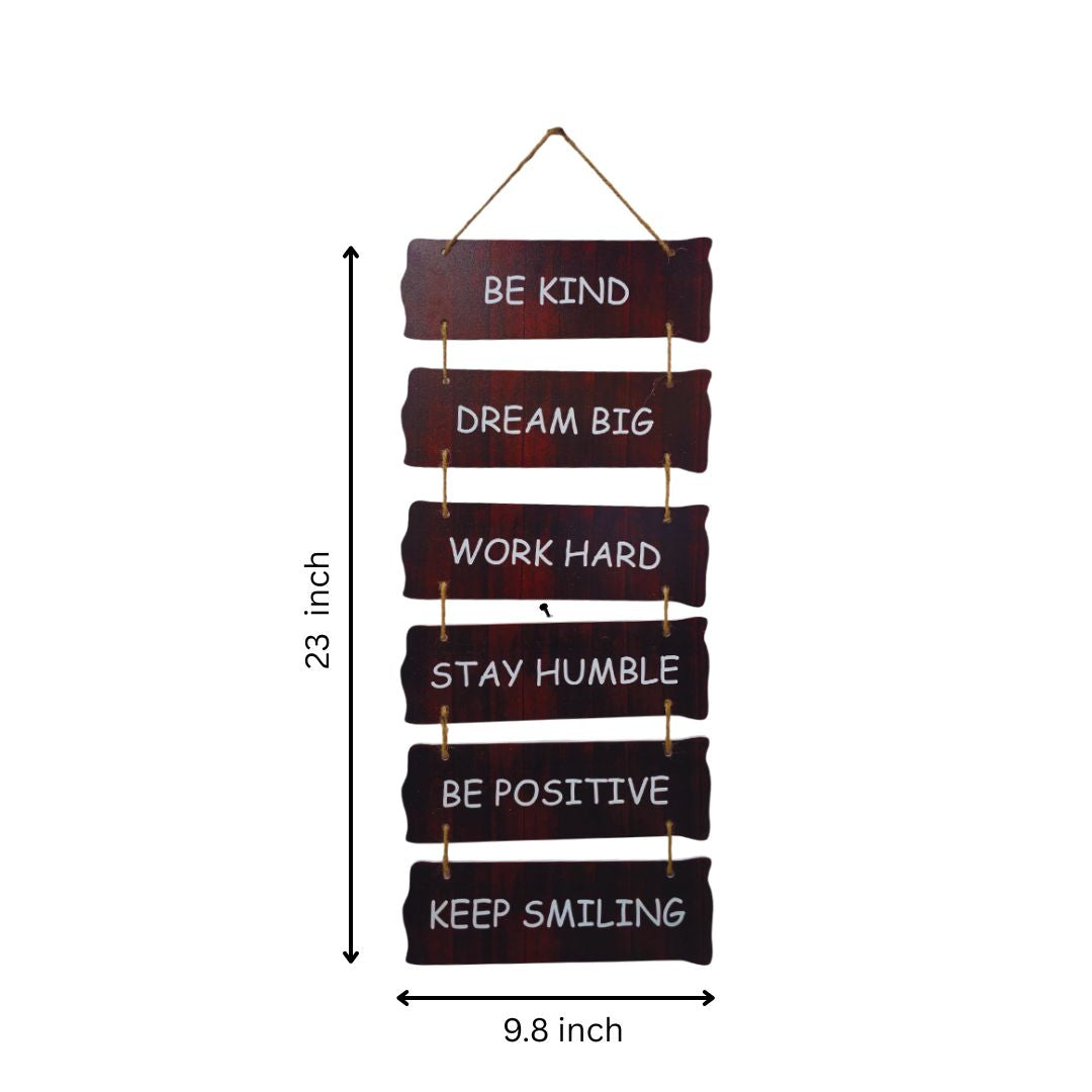 Motivational Quotes Wooden Wall Hanging
