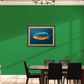 Vibrant Blue And Orange Feather Wood Print Wall Art 23x17.5 Inches