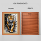 Tiger With Splash Colors Wood Print Wall Art 18x23 Inches