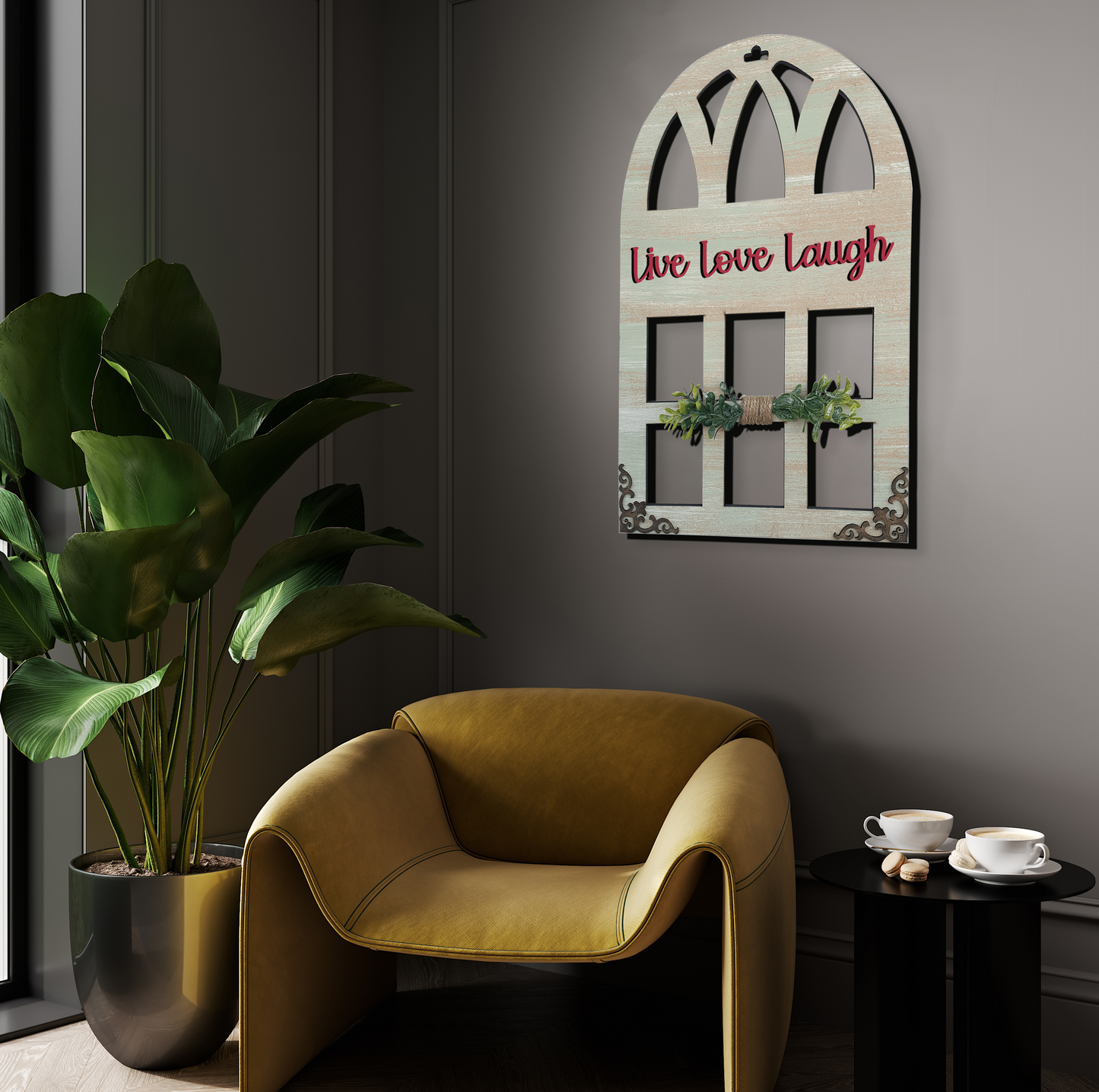 Live Love Laugh Window Wall Art