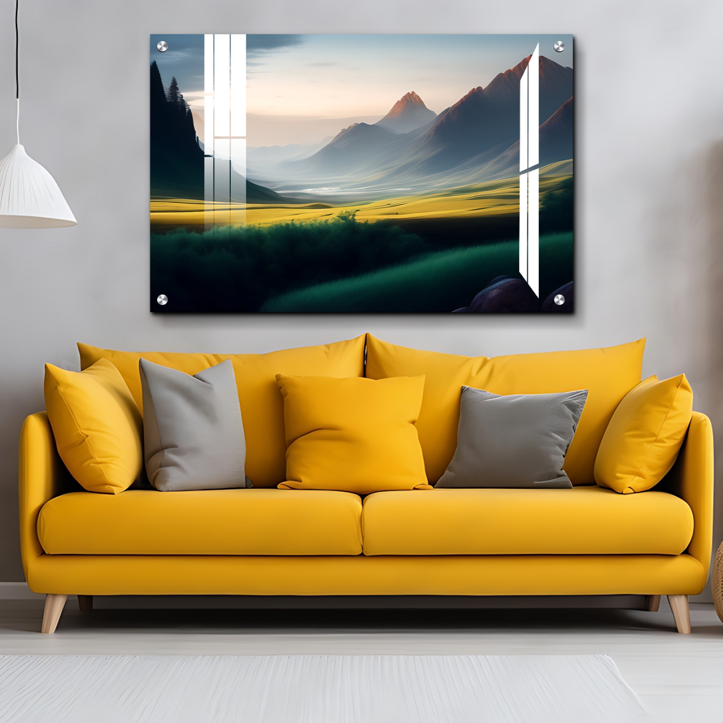 Beautiful Blue Nature Landscape Luxury Wall Painting