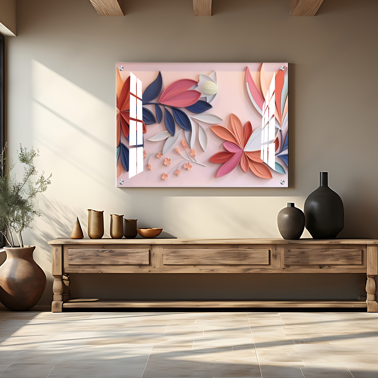 3D Colorful Flowers Luxury Wall Art Painting