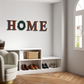 HOME Word With Ring Wreath Garland Wooden Sign Wall Art