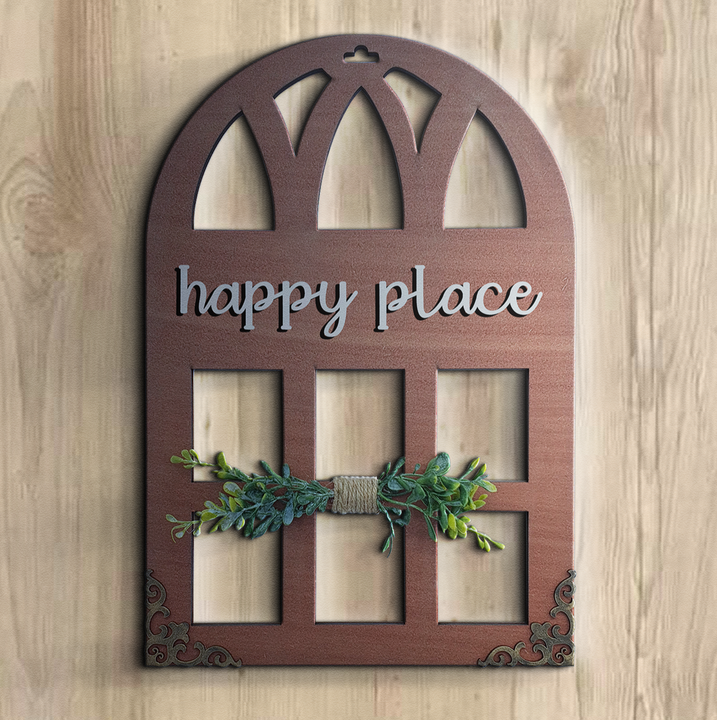 Happy Place Window Wall Art