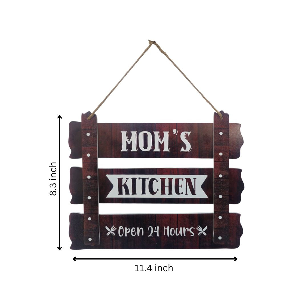 Mom's Kitchen Wooden Wall Hanging