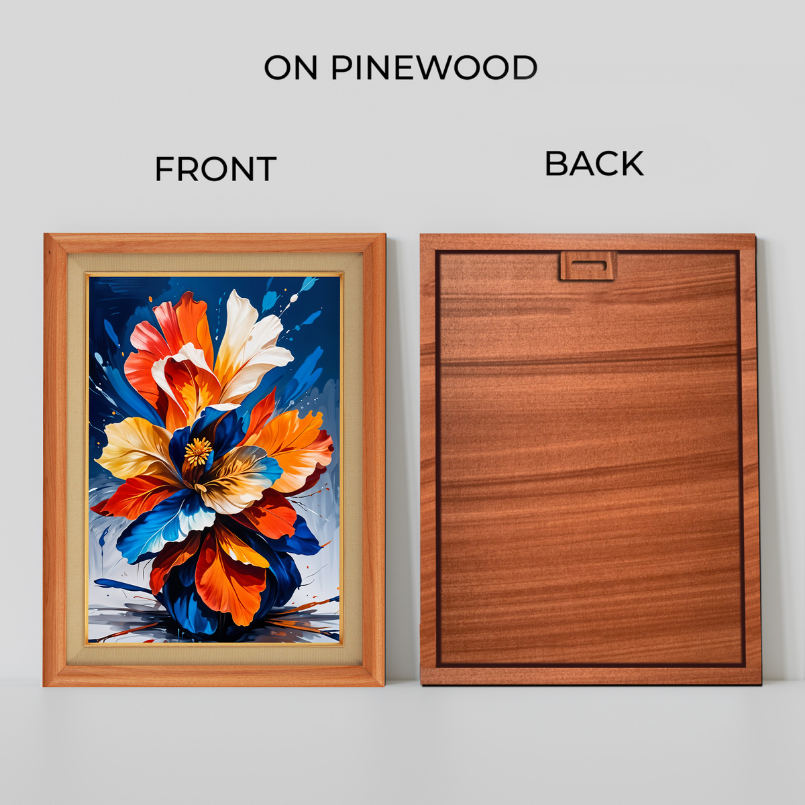 Bunch Of Flowers Wood Print Wall Art 18x23 Inches