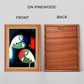 Radha Krishna Abstract Painting Wood Print Wall Art 18x23 Inches