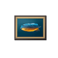 Vibrant Blue And Orange Feather Wood Print Wall Art 23x17.5 Inches