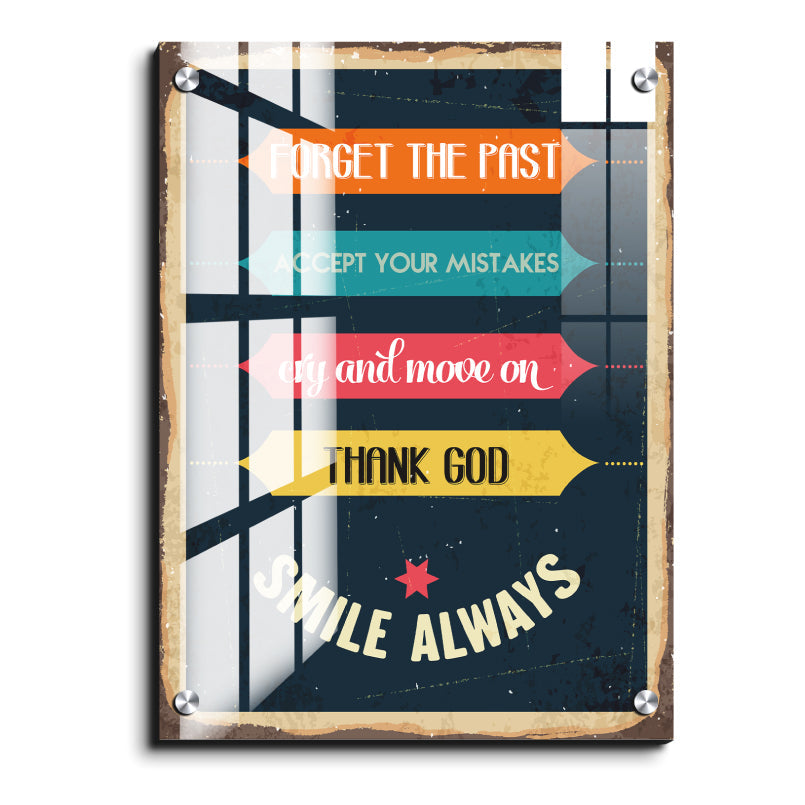 5 Daily Motivation Quote Vintage Wood Print Wall Art