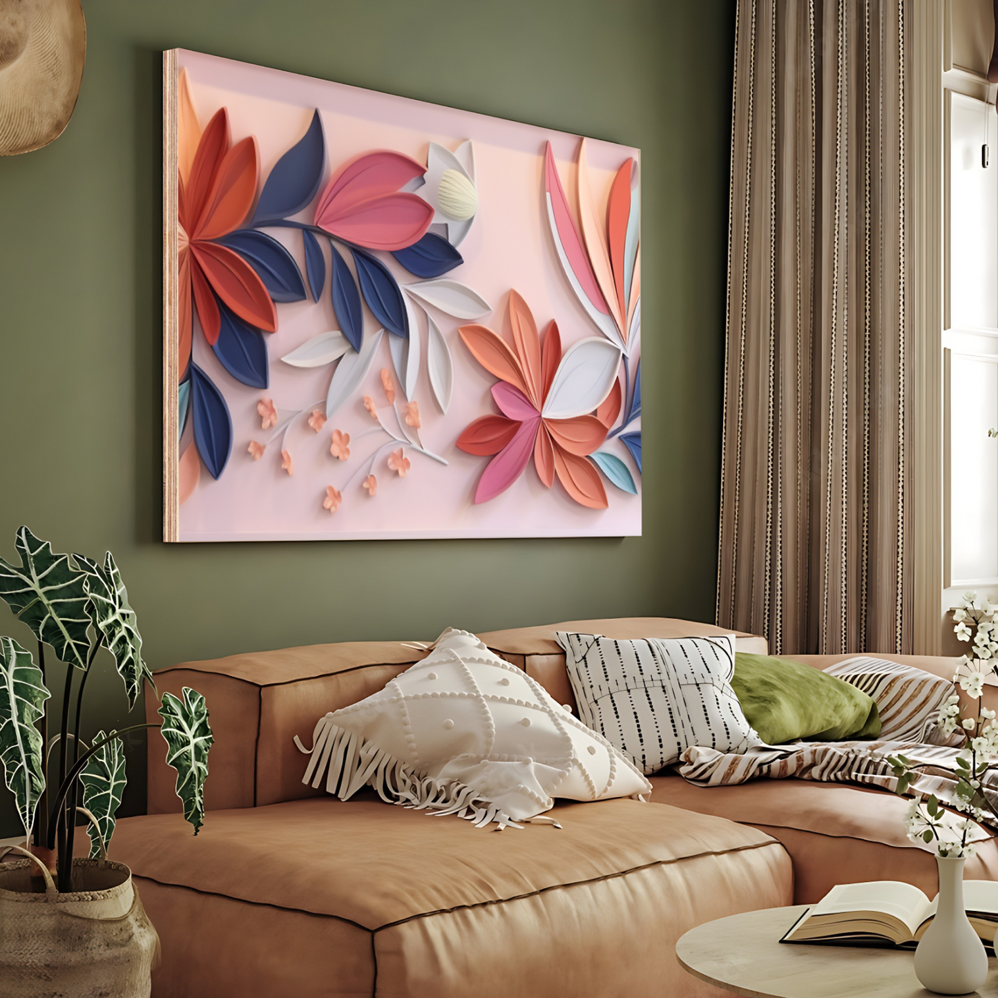 3D Colorful Flowers Luxury Wall Art Painting