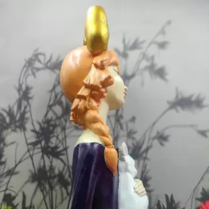 Girl With Cat Decorative Showpiece