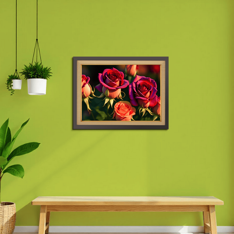 A Bouquet of Roses Wood Print Wall Art 23x17.5 Inches