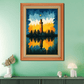 Fort With Flashing Colors Wood Print Wall Art 18x23 Inches