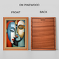 Two Abstract Faces  Wood Print Wall Art 18x23 Inches