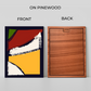 Set Of Three Abstract Line Wood Print Wall Art 18X23 Inches