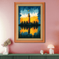 Fort With Flashing Colors Wood Print Wall Art 18x23 Inches