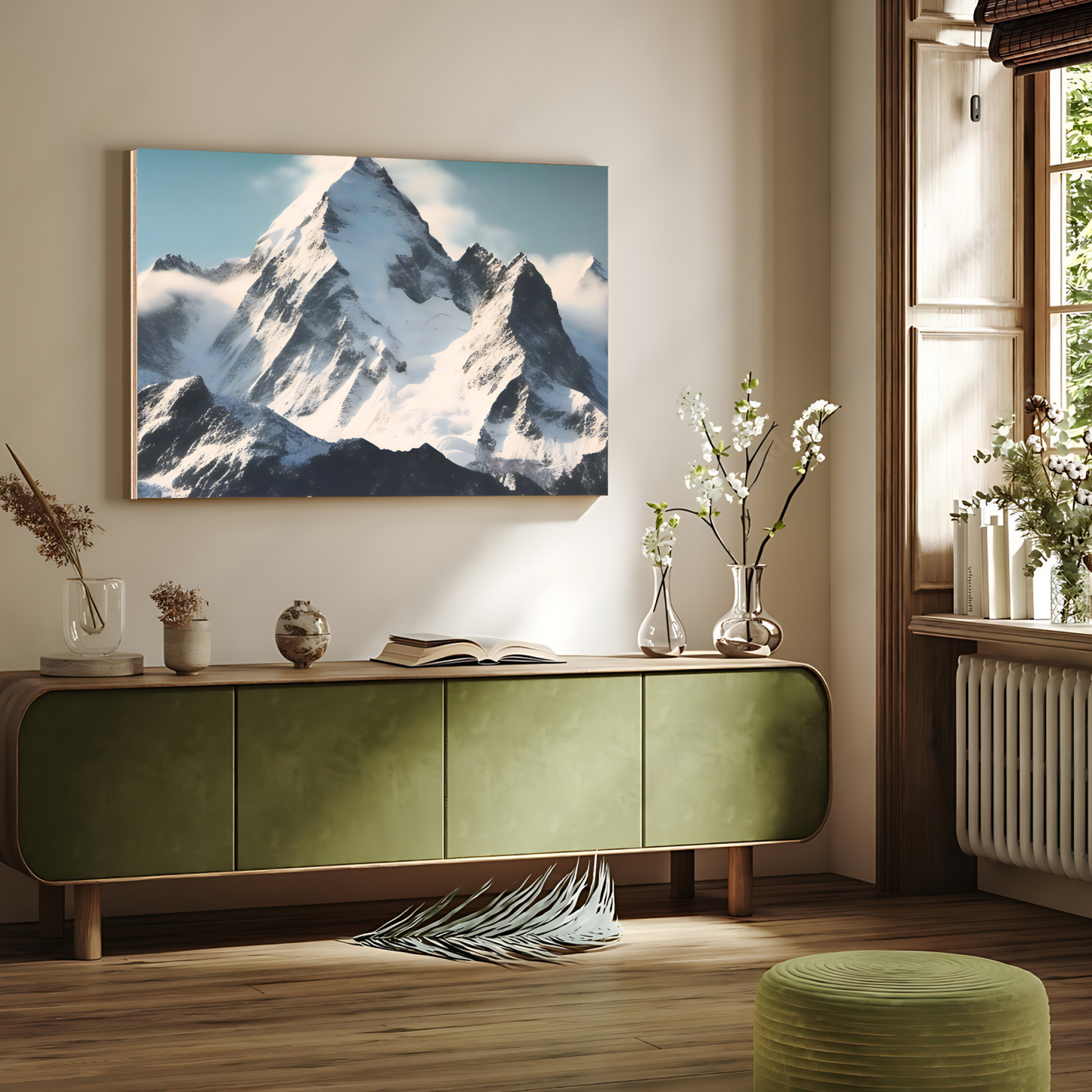 Ice Mountain Nature Landscape Luxury Wall Art Painting