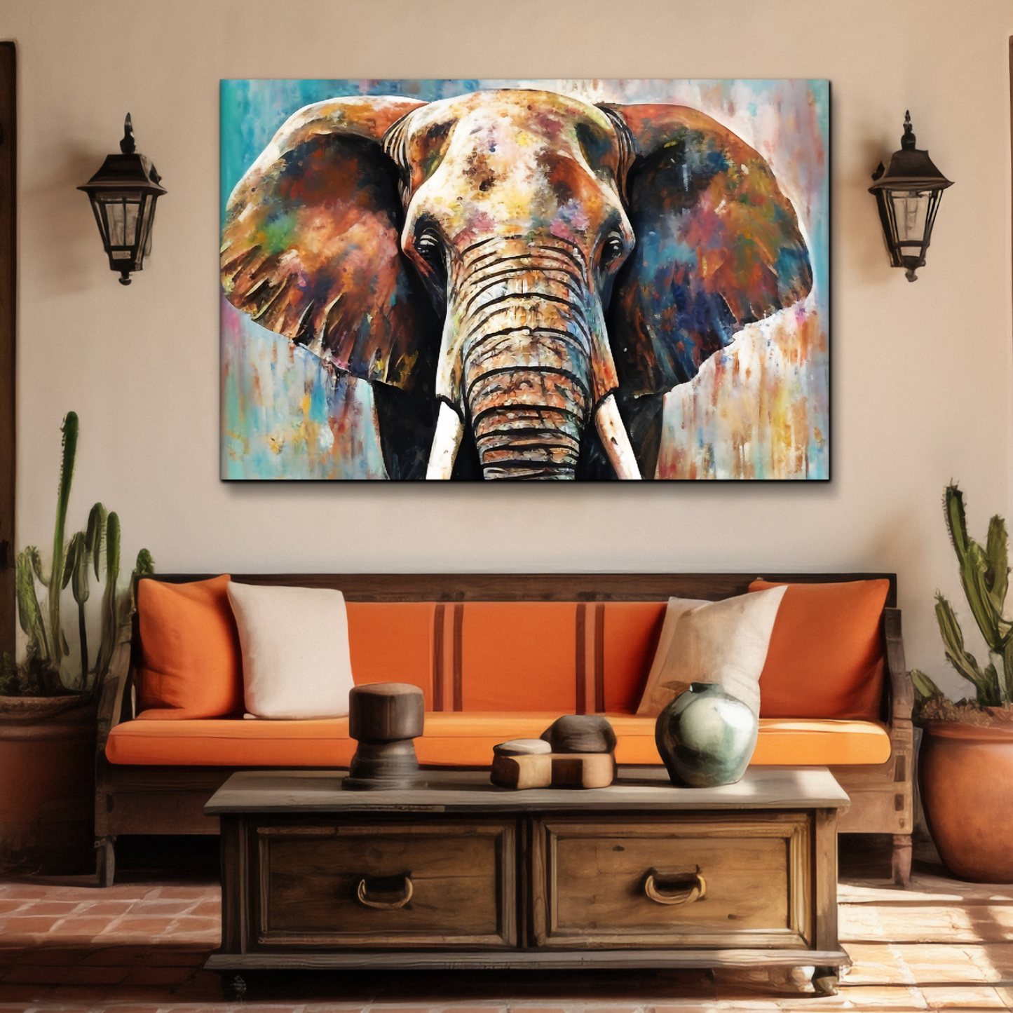 Elephant Luxury Wall Art Vastu Painting