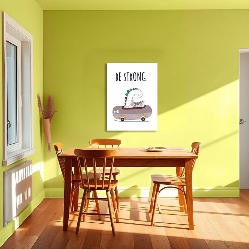 Be Strong Wood Print Wall Art