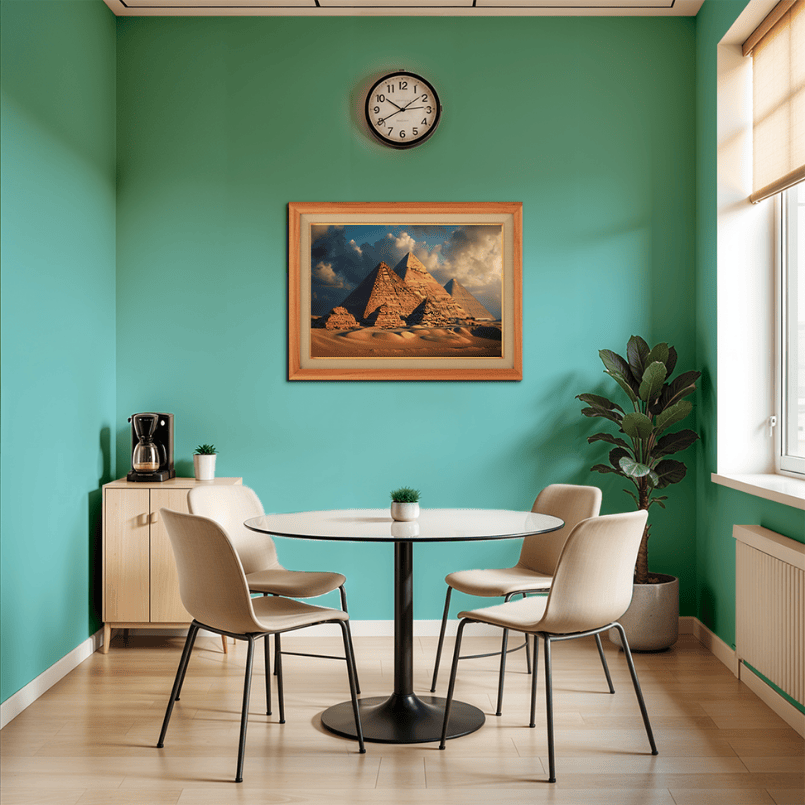 Egyptian Pyramid World Heritage Wood Print Wall Art 23x17.5 Inches