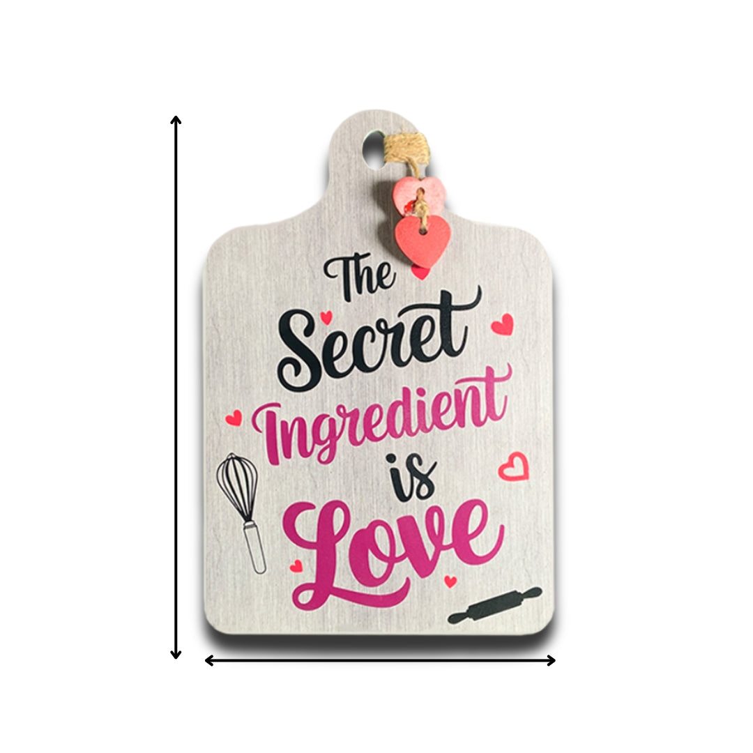 Chalk my Theme  Wooden Wall Hanging and Decorative item (the Secret Ingredient is love)