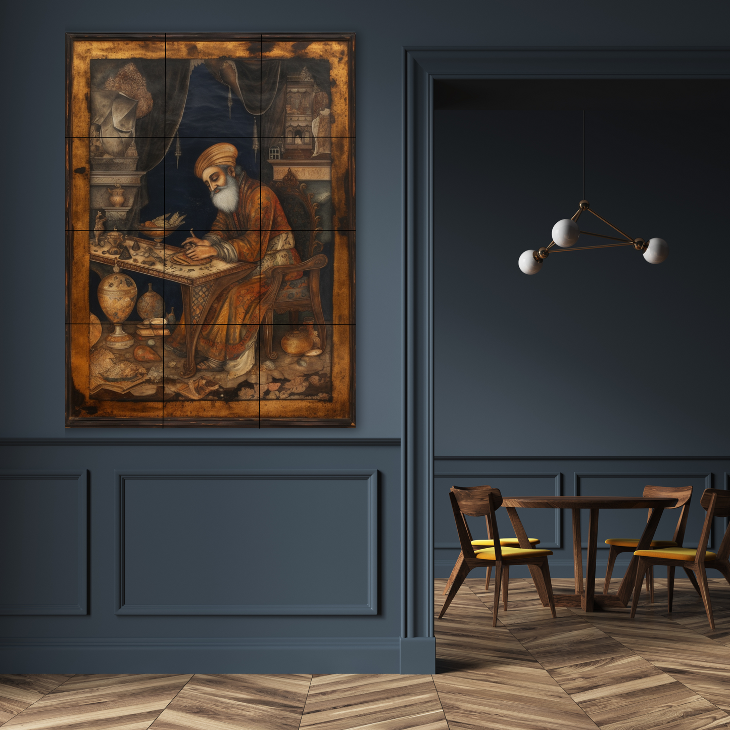 Craftsman Vintage Wood Print Wooden Wall Tiles Set