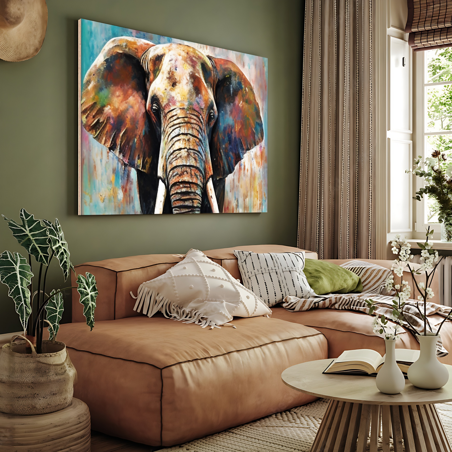 Elephant Luxury Wall Art Vastu Painting