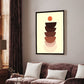 Stones Boho Beige Wood Print Wall Art