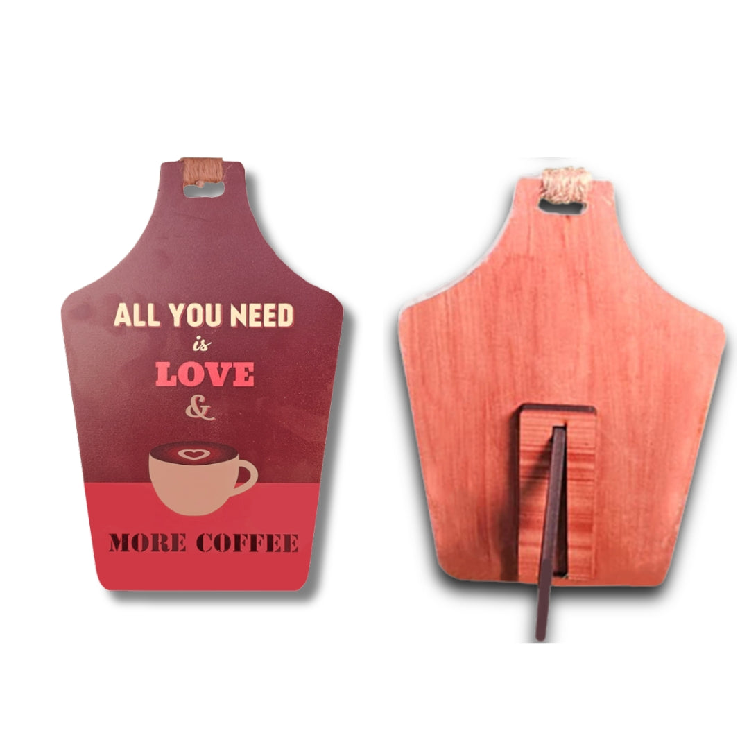 Chalk my Theme  Wooden Wall Hanging and Decorative item (All You Need Is Love & More Coffee)