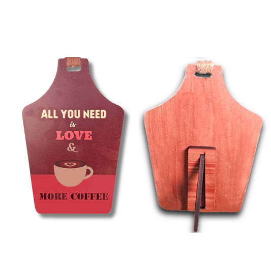 Chalk my Theme  Wooden Wall Hanging and Decorative item (All You Need Is Love & More Coffee)