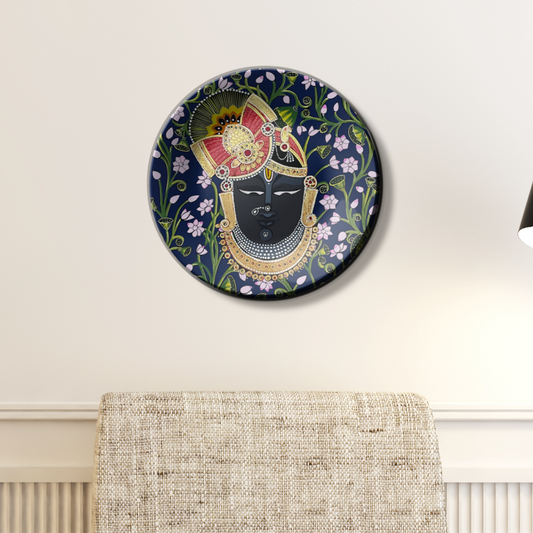 shrinathji picture decorative plates to hang on wall