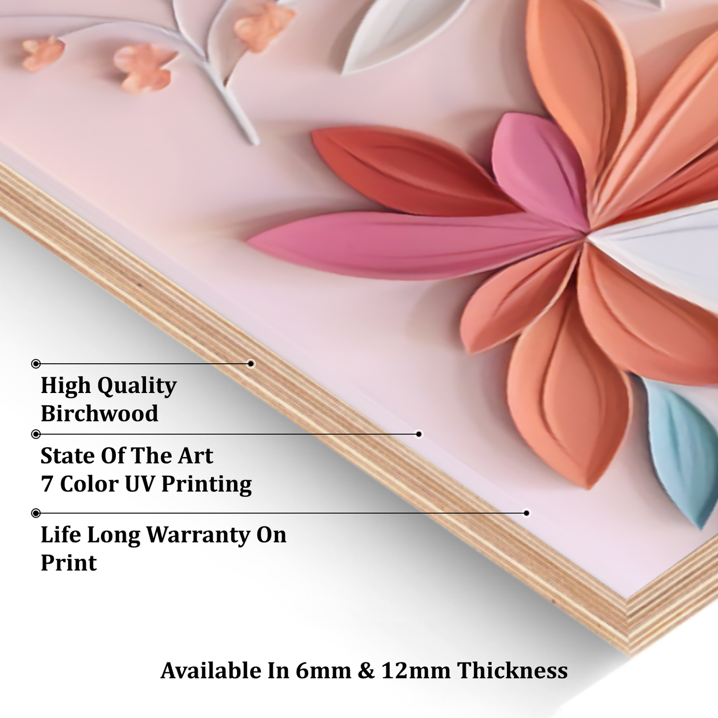 3D Colorful Flowers Luxury Wall Art Painting