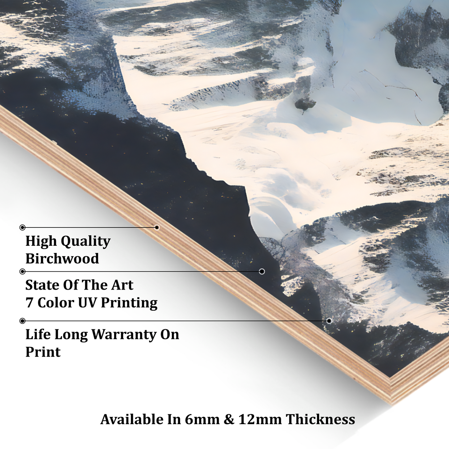 Ice Mountain Nature Landscape Luxury Wall Art Painting