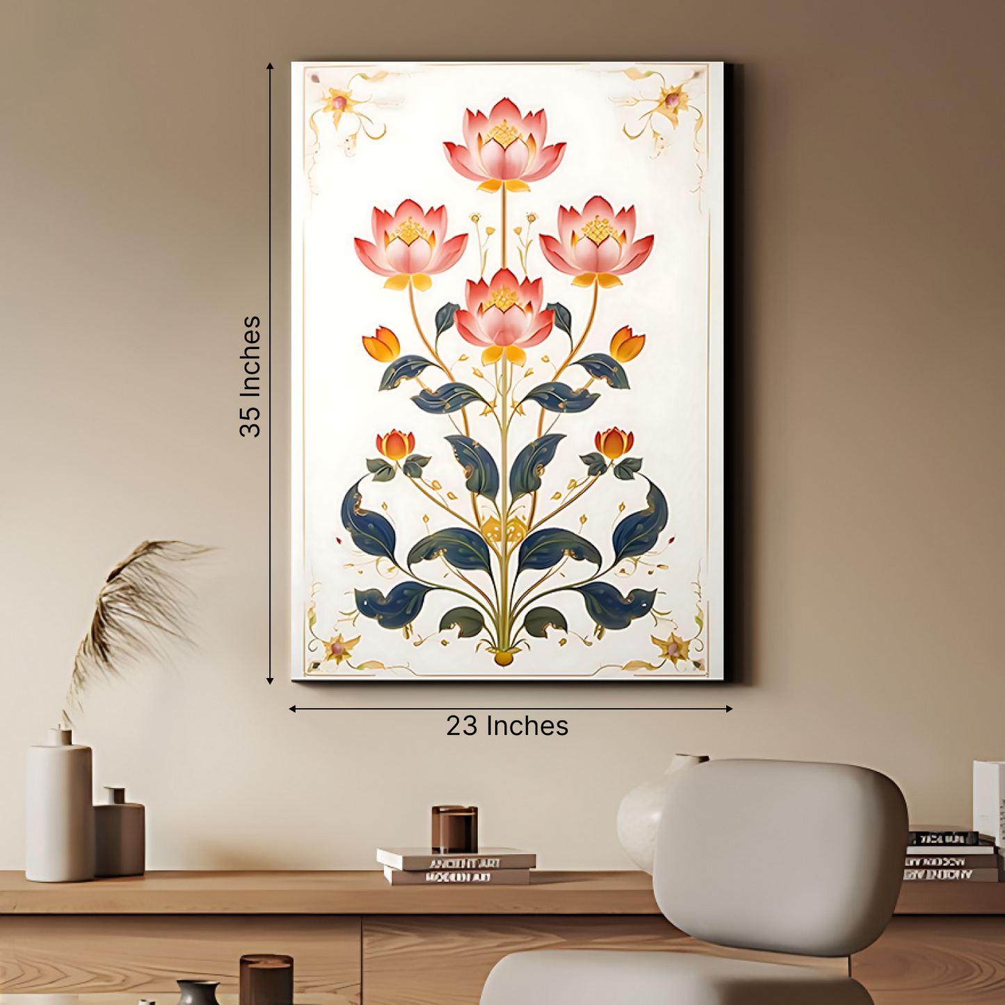 Flowers Branch Wood Print Wall Art