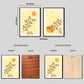 Boho Plants Wood Print Wall Art Set of 2