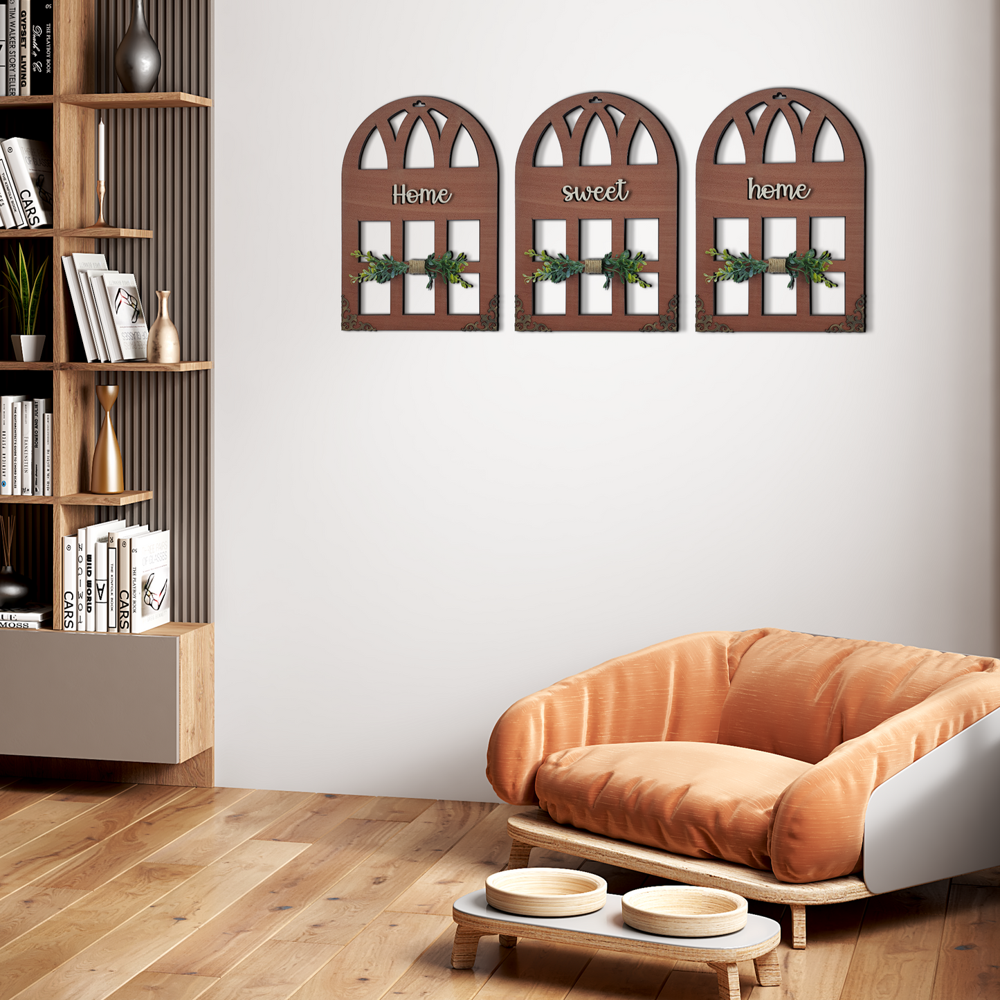 Home Sweet Home Quote Window Wall Art Set of 3