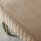 Large Velvet Ottoman Beige