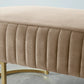 Large Velvet Ottoman Beige