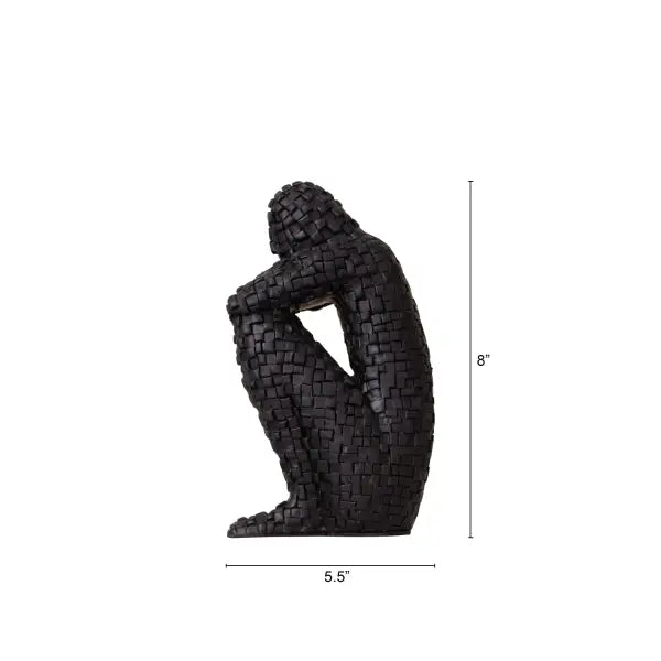 Midnight Muse Thinker Man Figurine For Home Decor