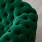 Luxurious Emerald Velvet 2-Seater Sofa - Gold Legs