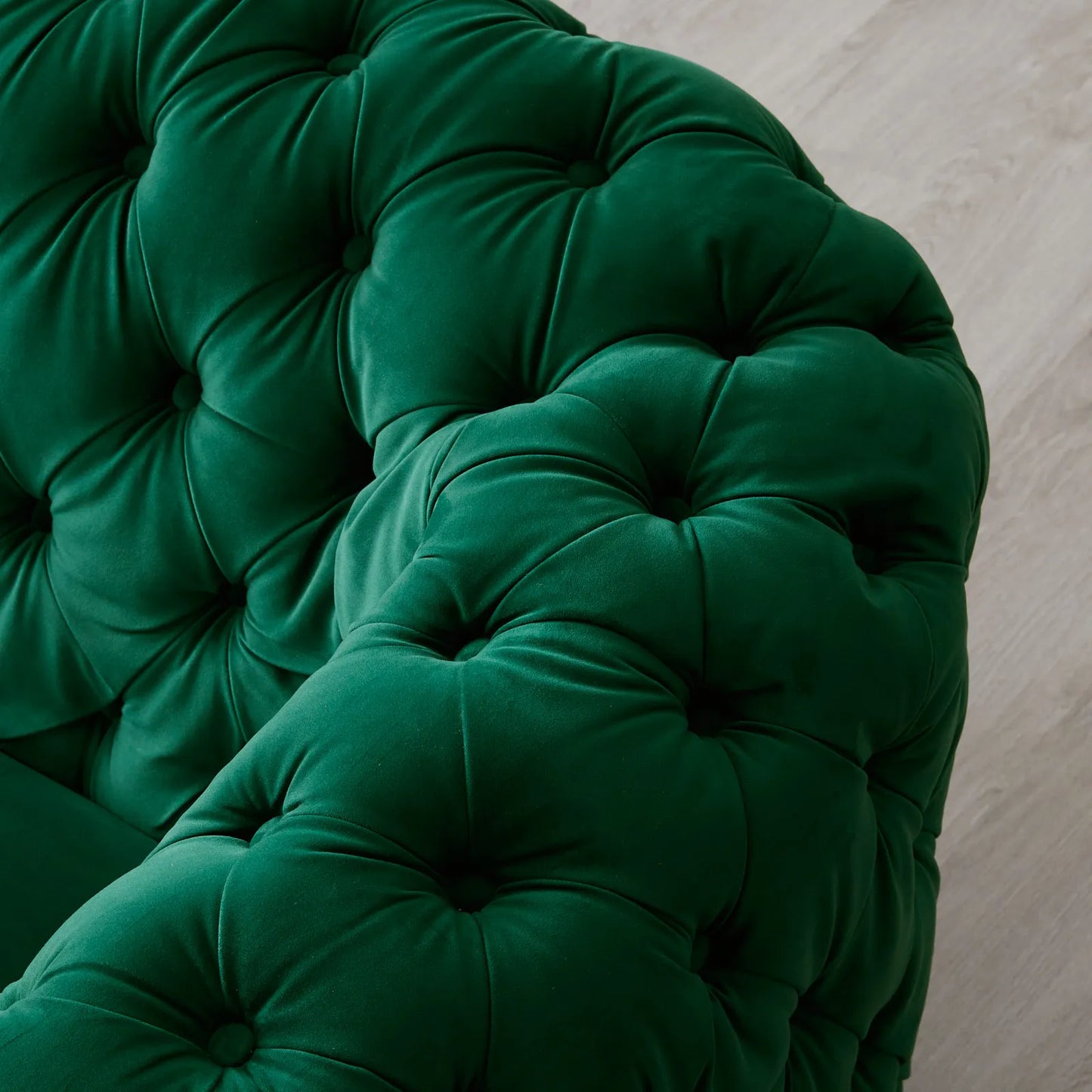 Luxurious Emerald Velvet 2-Seater Sofa - Gold Legs