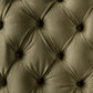 Luxurious Olive Green Velvet 2-Seater Sofa Gold Legs