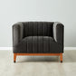 Charcoal Velvet Occasional Chair