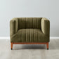 Olive Green Velvet Occasional Chair