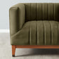 Olive Green Velvet Occasional Chair