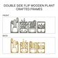 2 in 1 Cactus Wooden Wall Hanging Art Wall Sculpture Set of 4