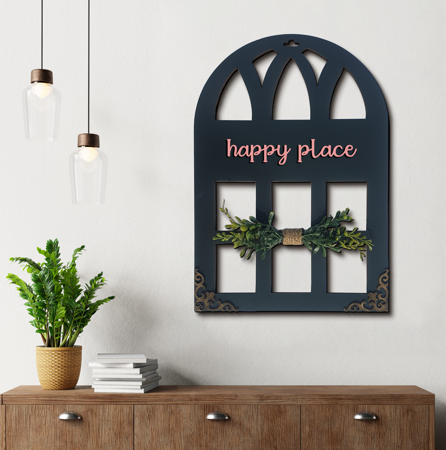 Happy Place Window Wall Art